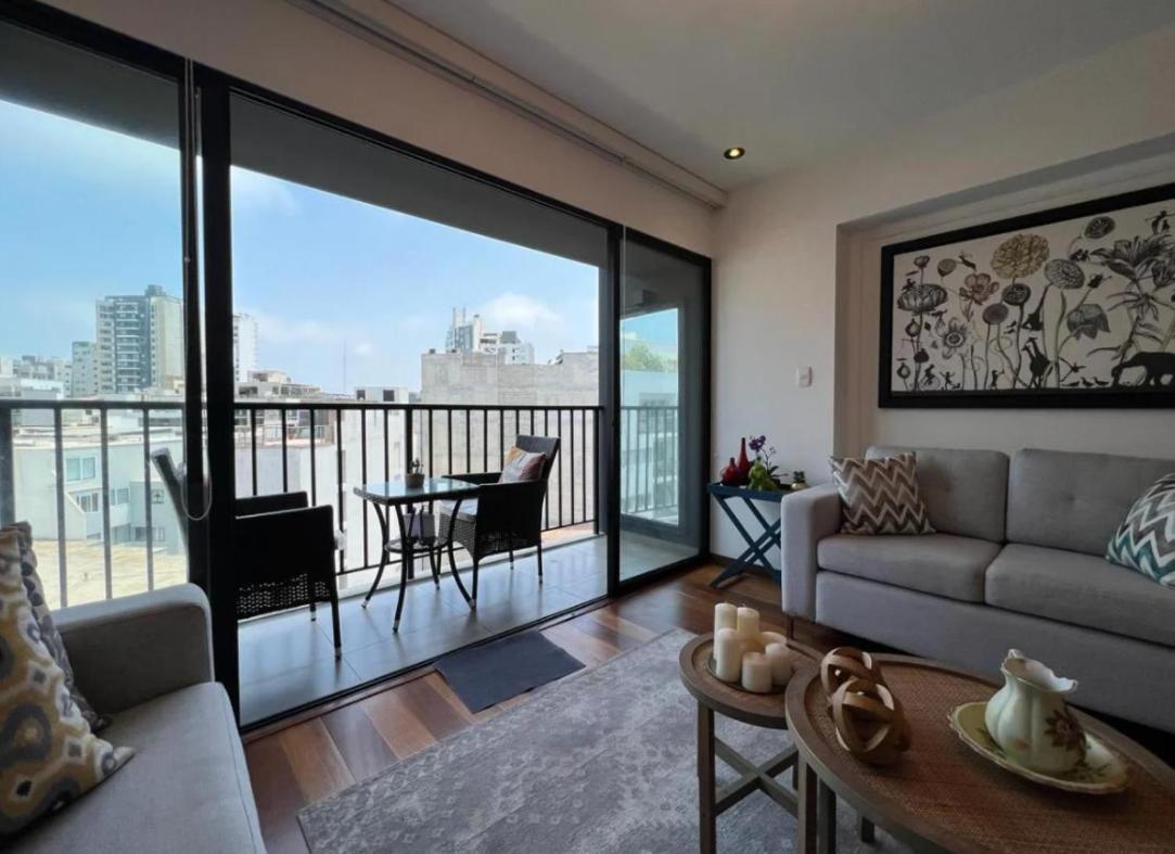 Exclusivo Y Moderno Depa En Miraflores Vista Al Mar Y A La Ciudad Amoblado Apartments Lima Exterior foto